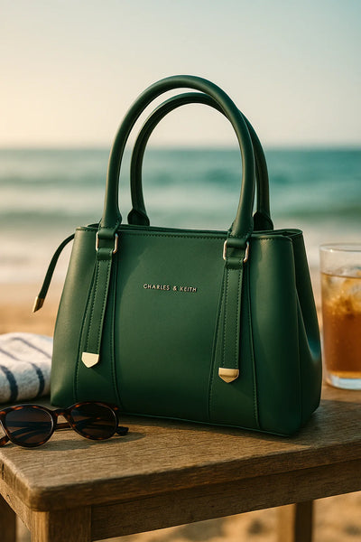 Coastal Emerald – Luxury Leather Handbag by Charles & Keith