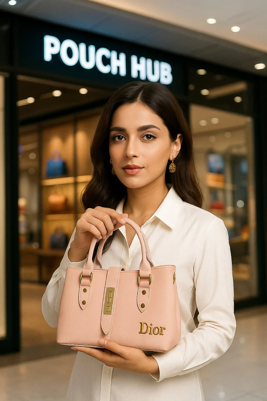 Elegant Blush Pink Dior-Inspired Handbag